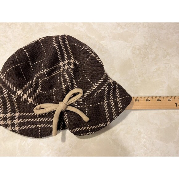 Talbots Bucket Hat Brown OS Bow Preppy Grandma - Picture 6 of 7